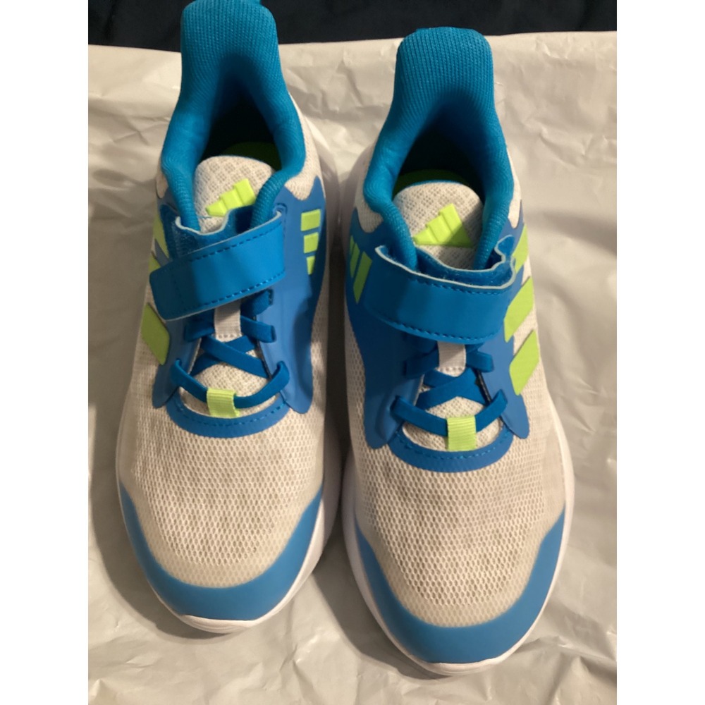 Adidas Tensaur Run 2.0 Kids Sneakers Blue White Lime AJ04866 Size 2